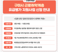구미시 '근로취약계층 유급병가 지원사업' 대구·경북 최초 시행!